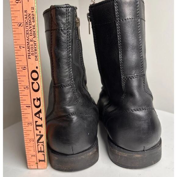 Steve Madden Men’s Trek Boots Black Pigskin Leather Combat Lace Up Zipper Sz 13 - Picture 8 of 16
